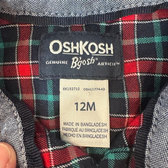 You Bring The Milk I'll Bring The Party Kids Plaid Button Down Shirt 12 M Unique - Picture 4 of 4